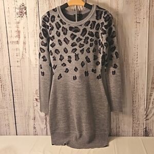 I.N. San Francisco Animal Print Long Sleeve Sweater Dress